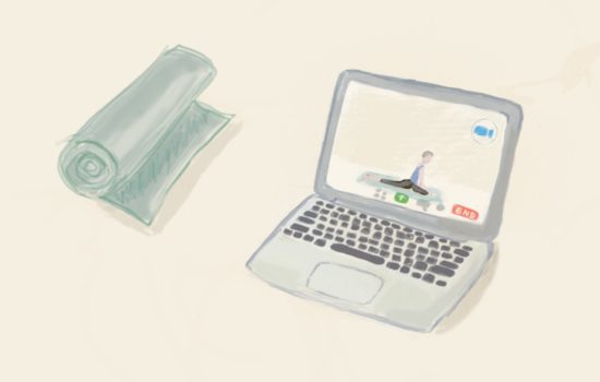 (Yoga-) Stretch Movement Onlline lesson laptop 1